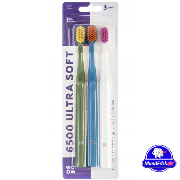 Ultra Soft Tandbrster 3 stk. Woom 6500 Blde Brstehr