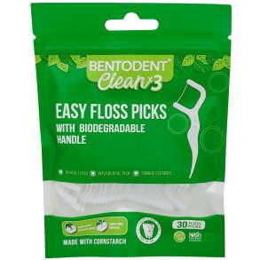 Biologisk nedbrytbar tanntrd Bentodent Easy Floss Picks