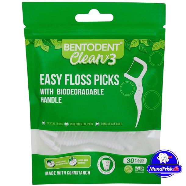 Bionedbrydelig Tandtrd Bentodent Easy Floss Picks