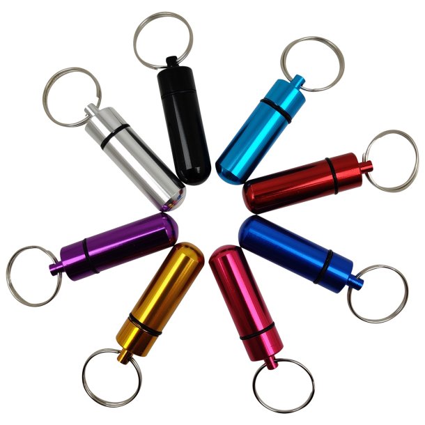 Pill Box Tub Med Nyckelring