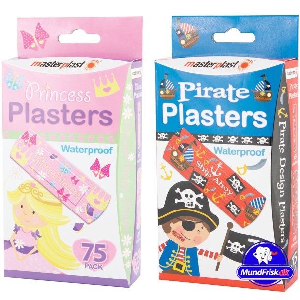 Brneplaster Masterplast Pirate &amp; Princess 75 stk.