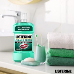 Listerine Munnvann Clean &amp; Fresh 500 ml.