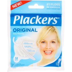  Plackers Original Flosser Tandtrds-bjler 32 stk