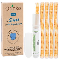 Miswak Pinde 5 stk. inkl. 1 Beskyttelsesetui ORINKO Siwak Sticks 100% Naturlig Tandbrste