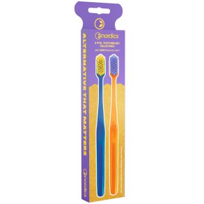 Bredygtige Tandbrster 2 stk. Nordics Premium 6580 Soft