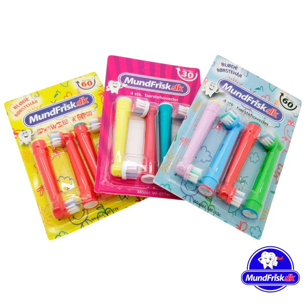 12 stk. Mix af Brstehoveder til brn - Oral-B kompatible