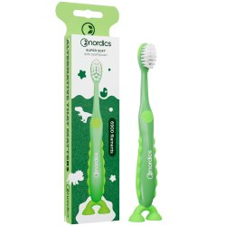 Supermjuk barntandborste Nordics Dino 6900