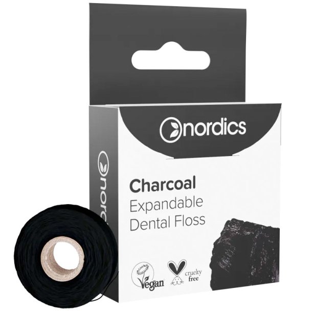 Hllbar tandtrd utan PFAS Nordics Expandable Charcoal 30 mtr