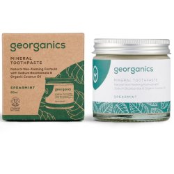 Organisk mineraltannkrem Georganics Spearmint Fluoride Free 120 ml.