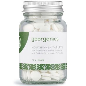 Naturliga munvattentabletter Georganics Tea Tree 180 st.