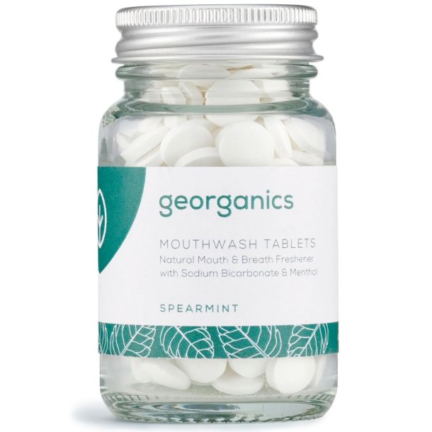 Naturlige munnvannstabletter Georganics Spearmint 180 stk.