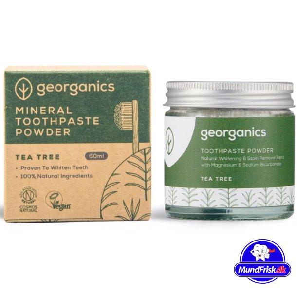 Naturlig tandkrm Powder Georganics Tea Tree 120 ml