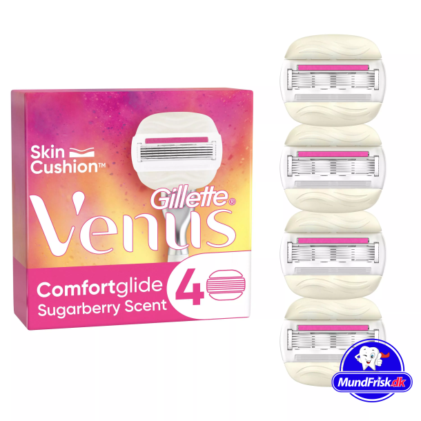 Gillette Venus Comfortglide Sugarberry Scent 4 stk. Barberblade