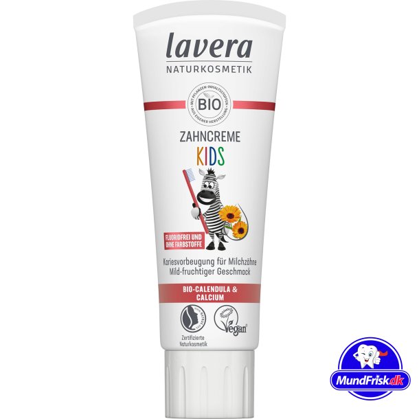 Nat&uuml;rliche Kinderzahnpasta Lavera Kids Fluoridfrei 75 ml.