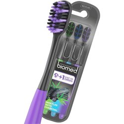 3 stk. Biomed Complete Care Charcoal Tandbrster Medium