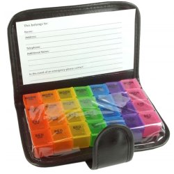 Pilleboks 7-dages Mappe med Pillebokse