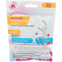 Tandtrdsbjler Setablu Arch 2 in 1 Flosser 30 stk.