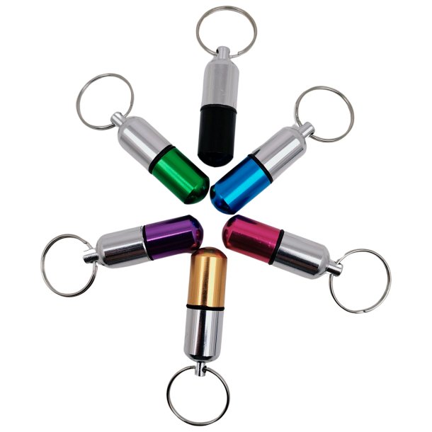 Pillertube Nyckelring Mini Pillbox