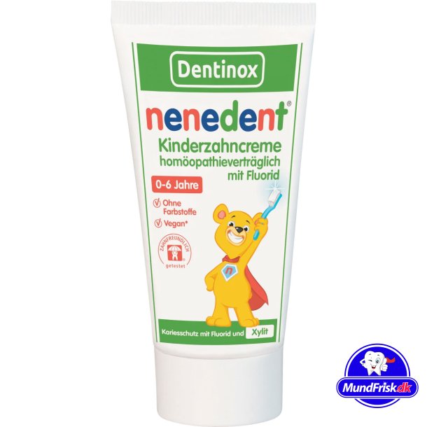 Nenedent Fluor Brnetandpasta Homopati-kompatibel 50 ml