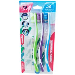Setablu Tandborstar 3 st. Professionellt medium