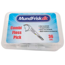 MundFrisk Combi Floss Pick - Tandtrds-bjle med mellemrumsbrste
