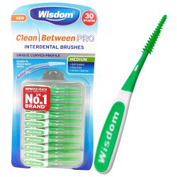 Wisdom Clean Between Pro MEDIUM Soft Rubber Toothpicks Space Brush