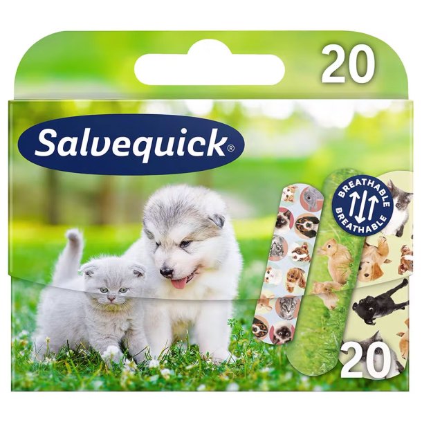 Salvequick Brneplaster Animals 20 stk.