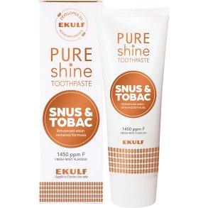 Tandblegning Tandpasta Ekulf Pure Shine Snus & Tobac 75 ml