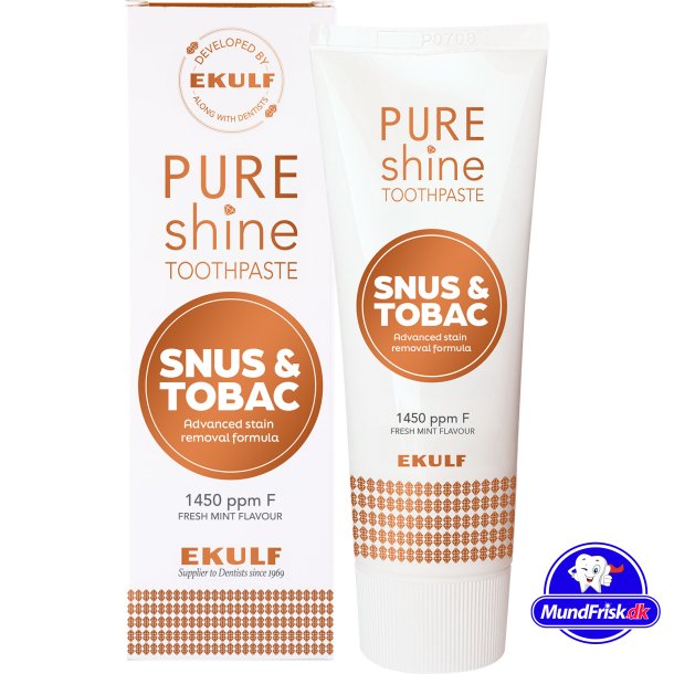 Tandblegning Tandpasta Ekulf Pure Shine Snus &amp; Tobac 75 ml