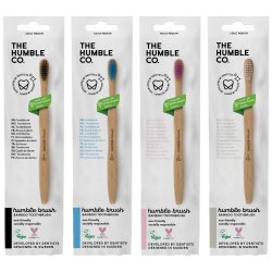 Bamboo Toothbrush Humble Co. Flat Curved Medium 1 st.