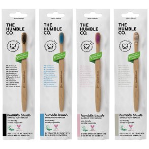 Bamboo Toothbrush Humble Co. Flat Curved Medium 1 st.