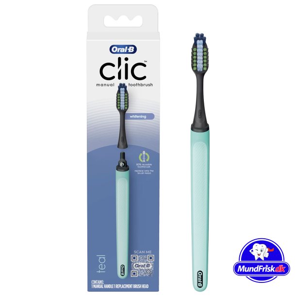 Oral-B CLIC Whitening Tandborste Multibenefit Clean TEAL