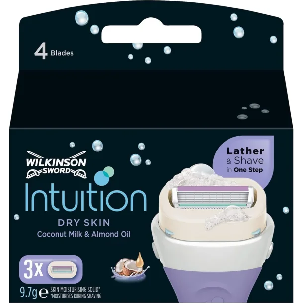 Wilkinson Sword Barberblade Woman Intuition Dry Skin 3 stk.