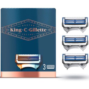 Gillette King C Razor Blades Neck & Cheeks 3-pk.
