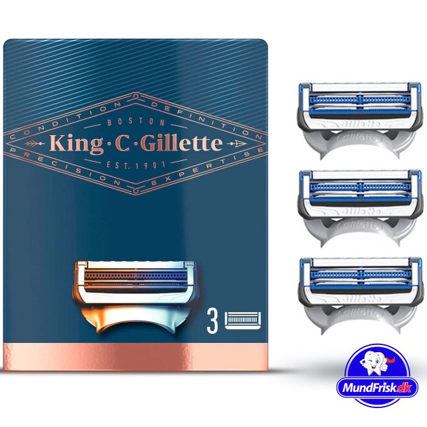 Gillette King C. Barberblade Neck &amp; Cheeks 3-pk.