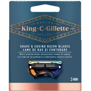 Gillette King C. Barberblade Shave & Edge 3-pk.