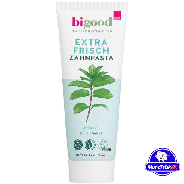 Naturlig Tandpasta Bigood Mint Extra Fresh 75 ml.