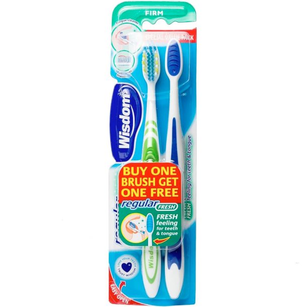 Hrda tandborstar 2 st. Wisdom Regular Fresh Firm