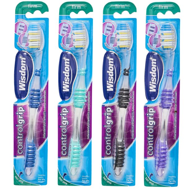Hrd Tandbrste Wisdom Control Grip Firm 1 stk.