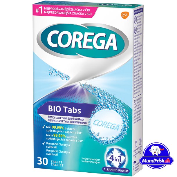Rensetabletter til Bjle Bideskinne Corega Pro 30 stk.