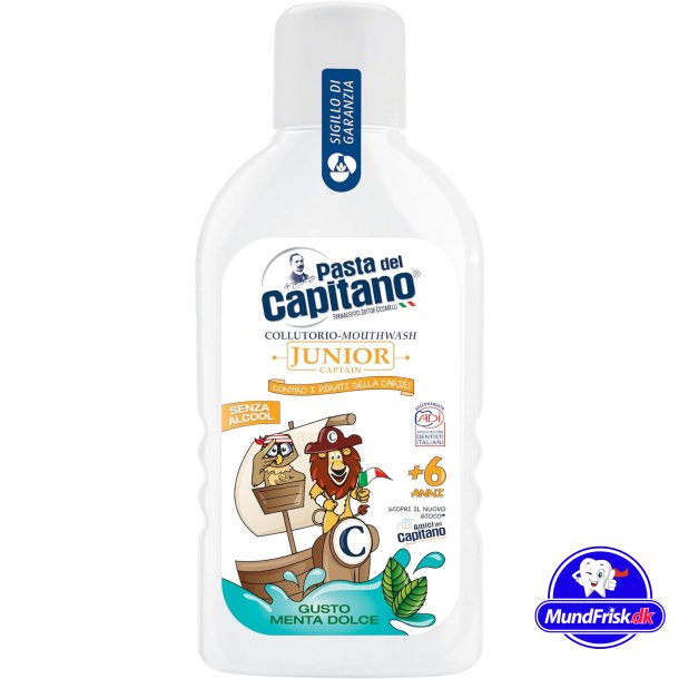 Mundwasser f&uuml;r Kinder Pasta del Capitano Plaque-Entferner 400 ml.
