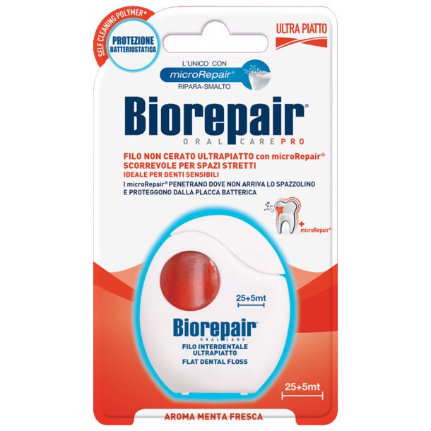 Biorepair Dental Floss Ultra-Flat MicroRepair Antibacterial 30 mtr.