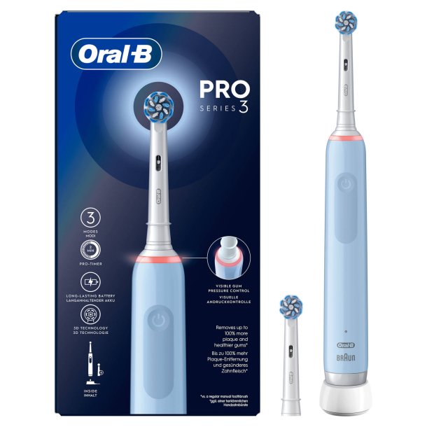 Oral-B Pro 3 3000 Sensitive eltandborste Extra borsthuvud