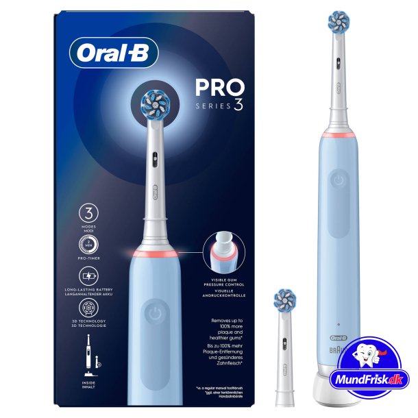 Oral-B Pro 3 3000 Sensitive El-tandbrste Ekstra Brstehoved