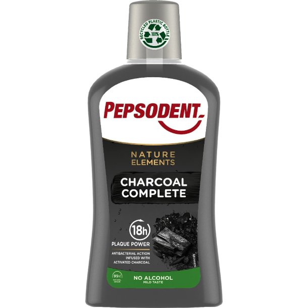 Pepsodent Munvatten Nature Elements Charcoal Complete 500 ml.