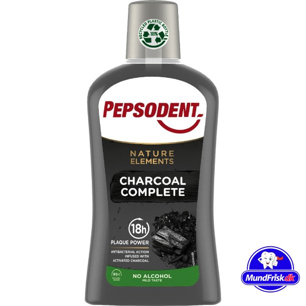 Pepsodent Munvatten Nature Elements Charcoal Complete 500 ml.