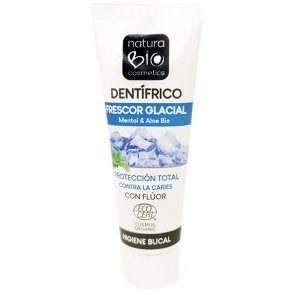 Ekologisk tandkrm Naturabio Glacial Freshness Mint Mentol Fluorid 75 ml.