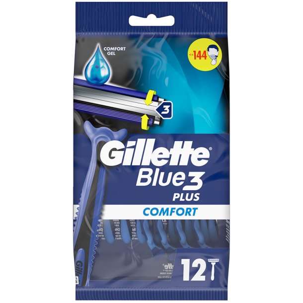 Gillette Blue 3 Plus Comfort 12 pcs. Barberskrapere