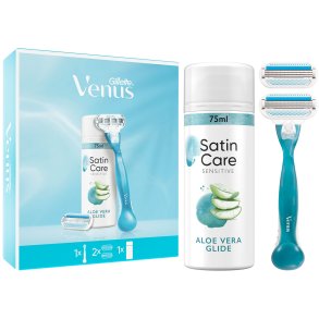Gillette Satin Presentset Venus Smooth Raking Scraper + Extra Blade + Raving Gel 75ml.
