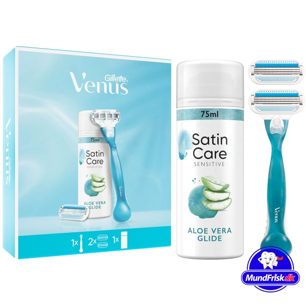 Gillette Satin Presentset Venus Smooth Raking Scraper + Extra Blade + Raving Gel 75ml.